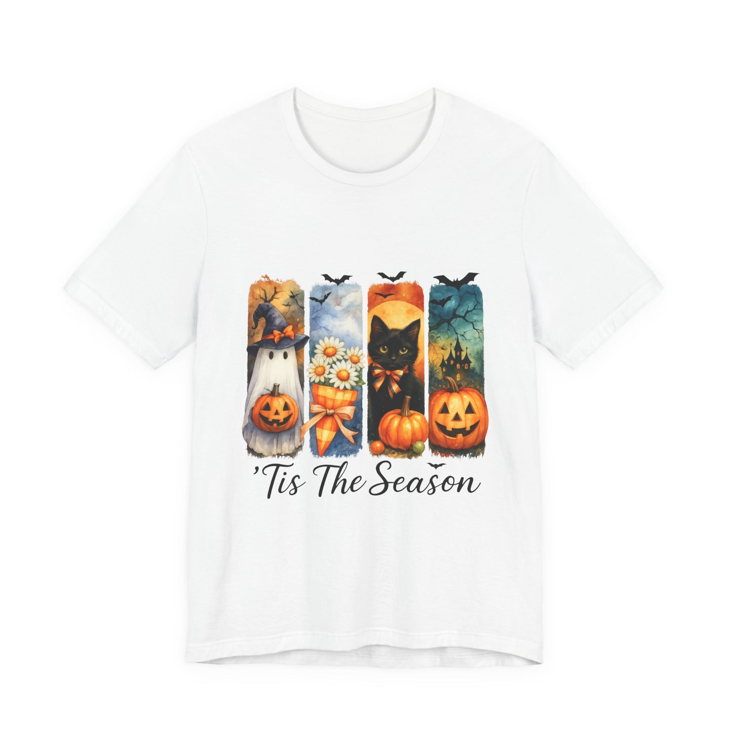 Fall-Themed Unisex Tee, Halloween Shirt, Pumpkin Graphic Tee, Seasonal T-Shirt, Casual Autumn Wear, Comfortable Everyday Top