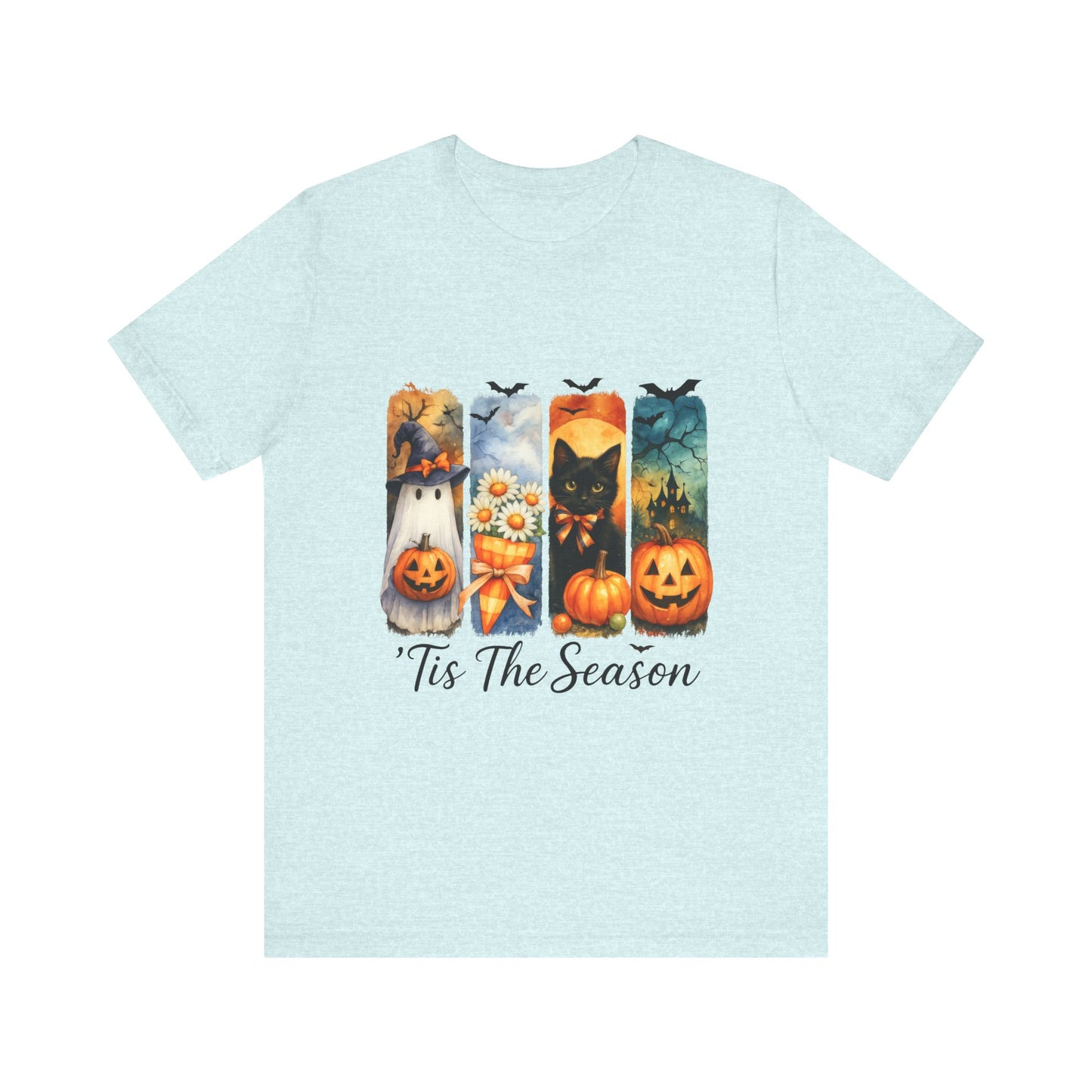 Fall-Themed Unisex Tee, Halloween Shirt, Pumpkin Graphic Tee, Seasonal T-Shirt, Casual Autumn Wear, Comfortable Everyday Top