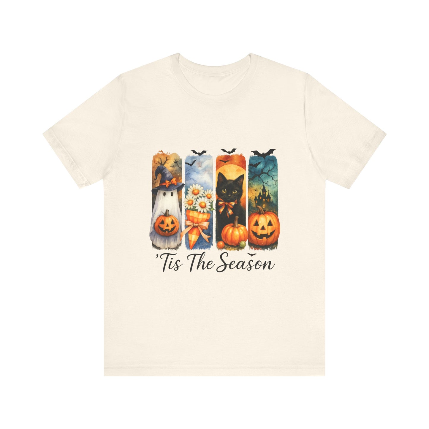 Fall-Themed Unisex Tee, Halloween Shirt, Pumpkin Graphic Tee, Seasonal T-Shirt, Casual Autumn Wear, Comfortable Everyday Top