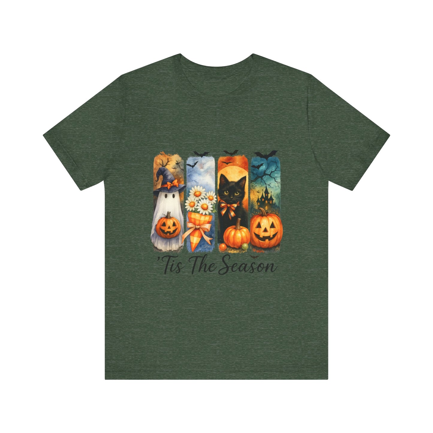 Fall-Themed Unisex Tee, Halloween Shirt, Pumpkin Graphic Tee, Seasonal T-Shirt, Casual Autumn Wear, Comfortable Everyday Top