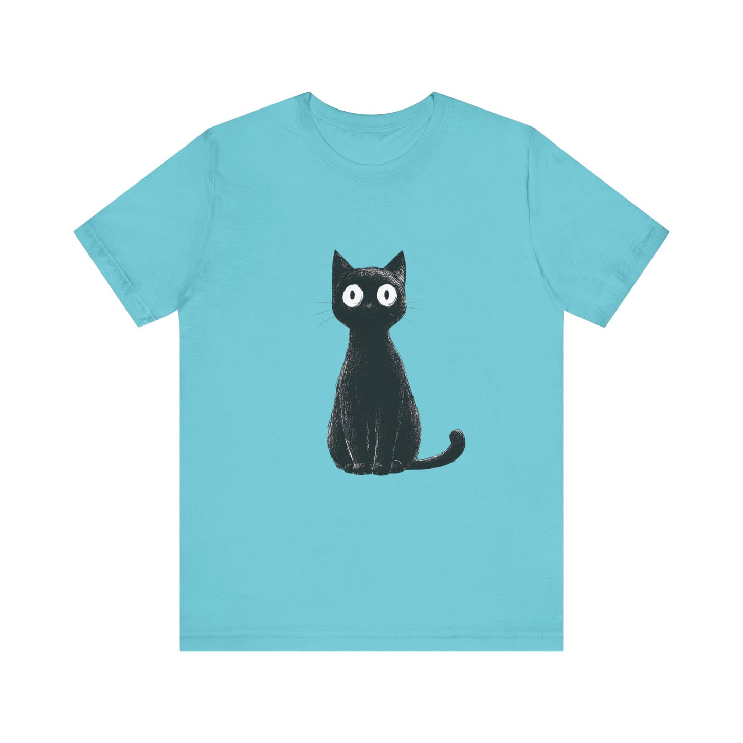 Cute Cat Graphic Tee for Cat Lovers, Unisex Jersey Short Sleeve T-Shirt, Pet Lover Gift, Casual Outing, Birthday Present, Spooky Style