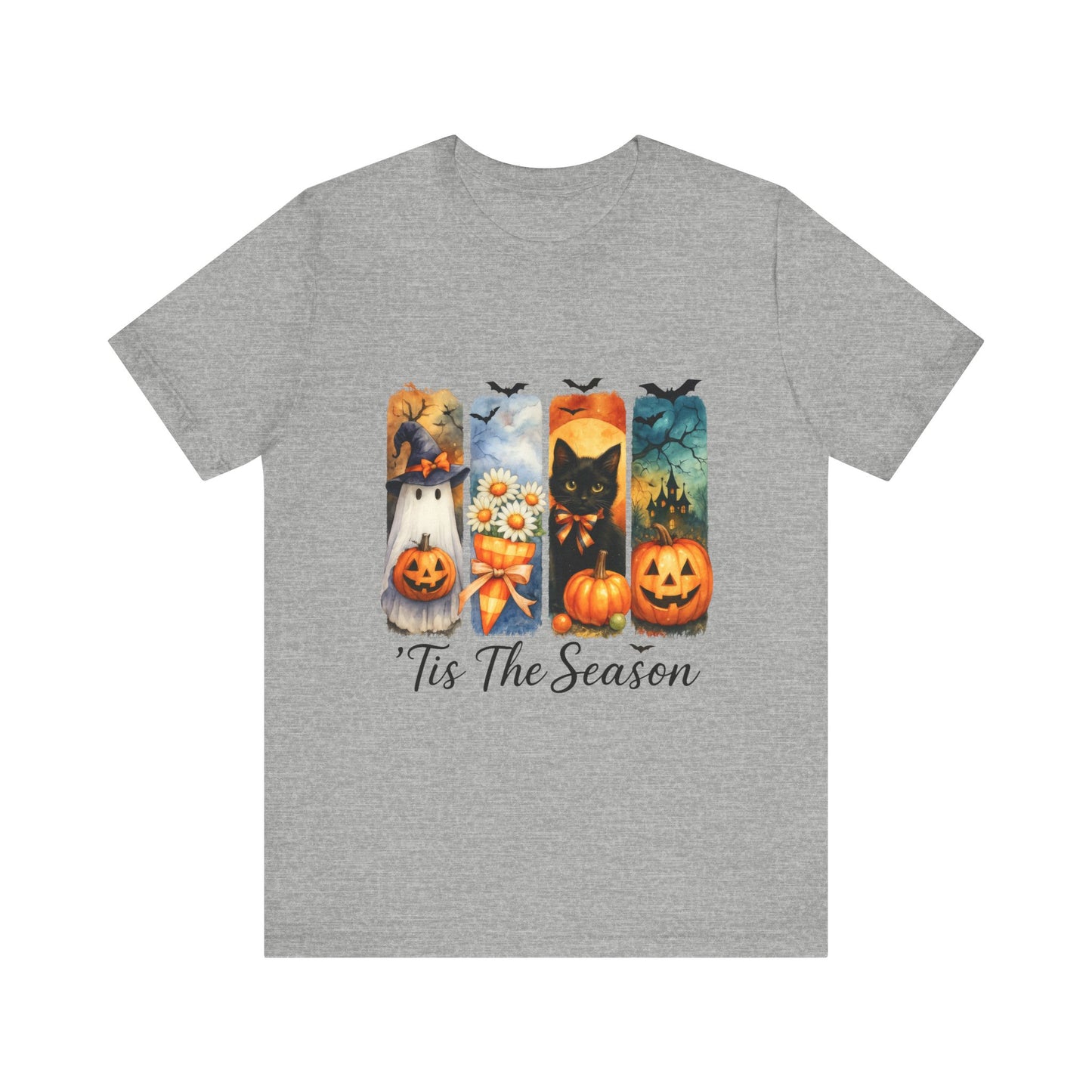 Fall-Themed Unisex Tee, Halloween Shirt, Pumpkin Graphic Tee, Seasonal T-Shirt, Casual Autumn Wear, Comfortable Everyday Top