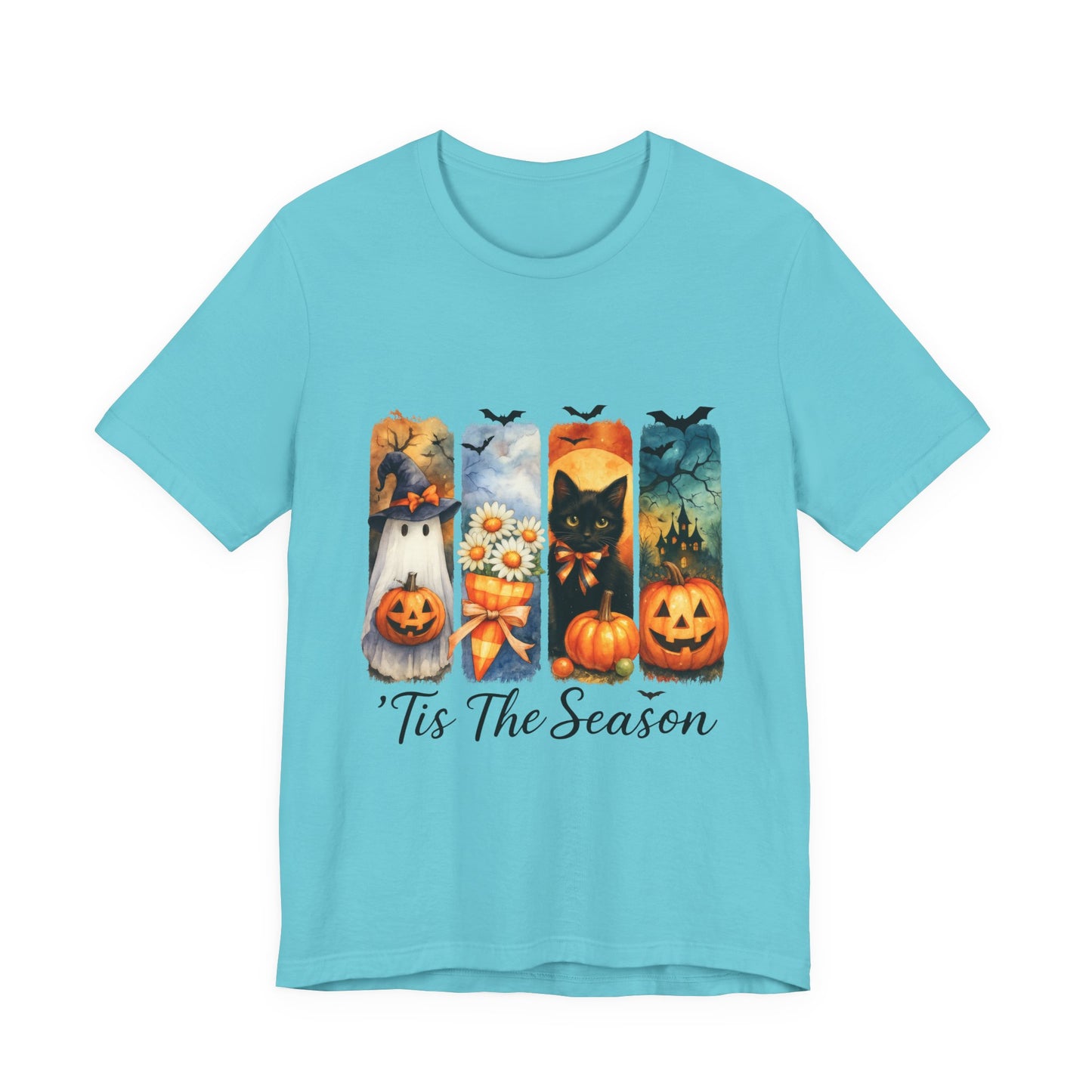 Fall-Themed Unisex Tee, Halloween Shirt, Pumpkin Graphic Tee, Seasonal T-Shirt, Casual Autumn Wear, Comfortable Everyday Top