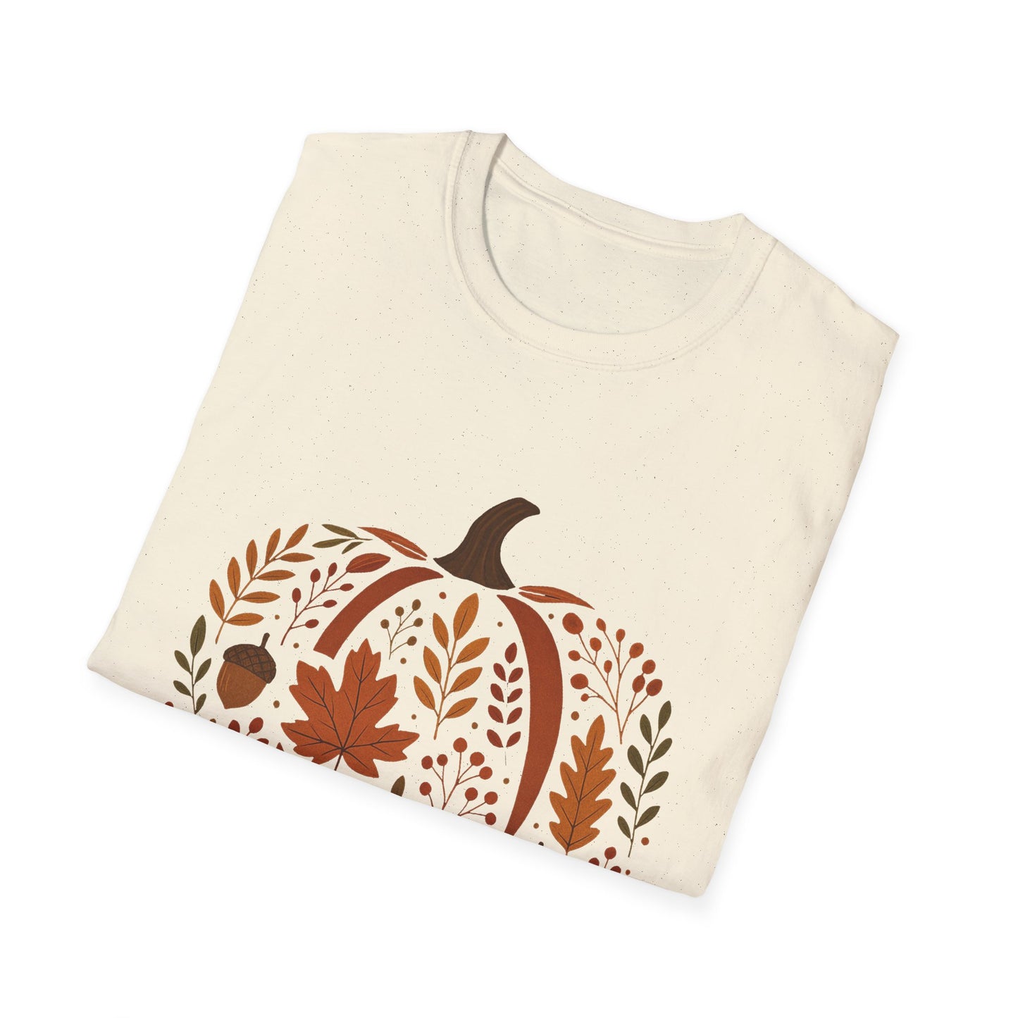 Chinoiserie Pumpkin T-Shirt, Fall Leaves Tee, Autumn Shirt, Halloween Top, Thanksgiving Gift, Unisex Softstyle