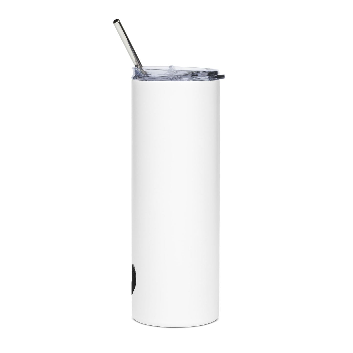 20oz Black Cat Stainless Steel Tumbler - Cute Wide-Eyed Kitty Travel Cup