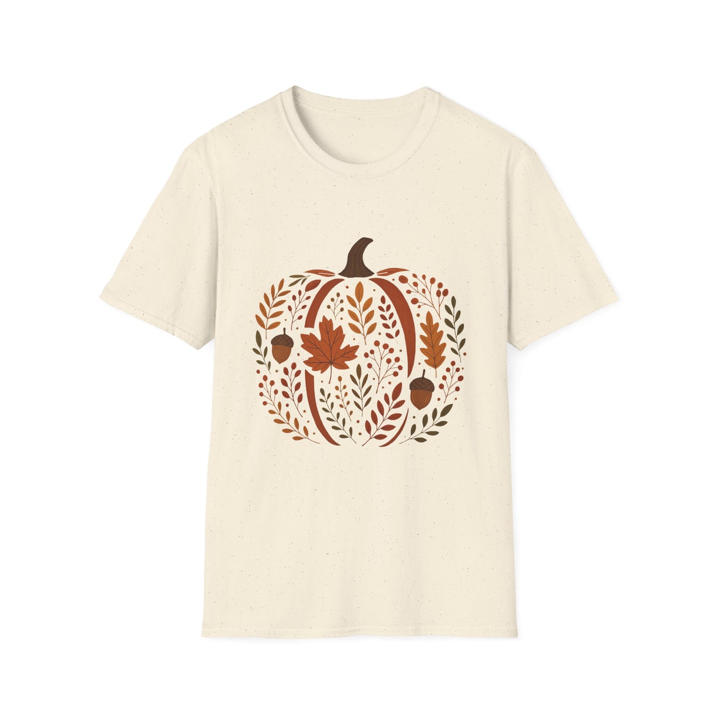 Chinoiserie Pumpkin T-Shirt, Fall Leaves Tee, Autumn Shirt, Halloween Top, Thanksgiving Gift, Unisex Softstyle