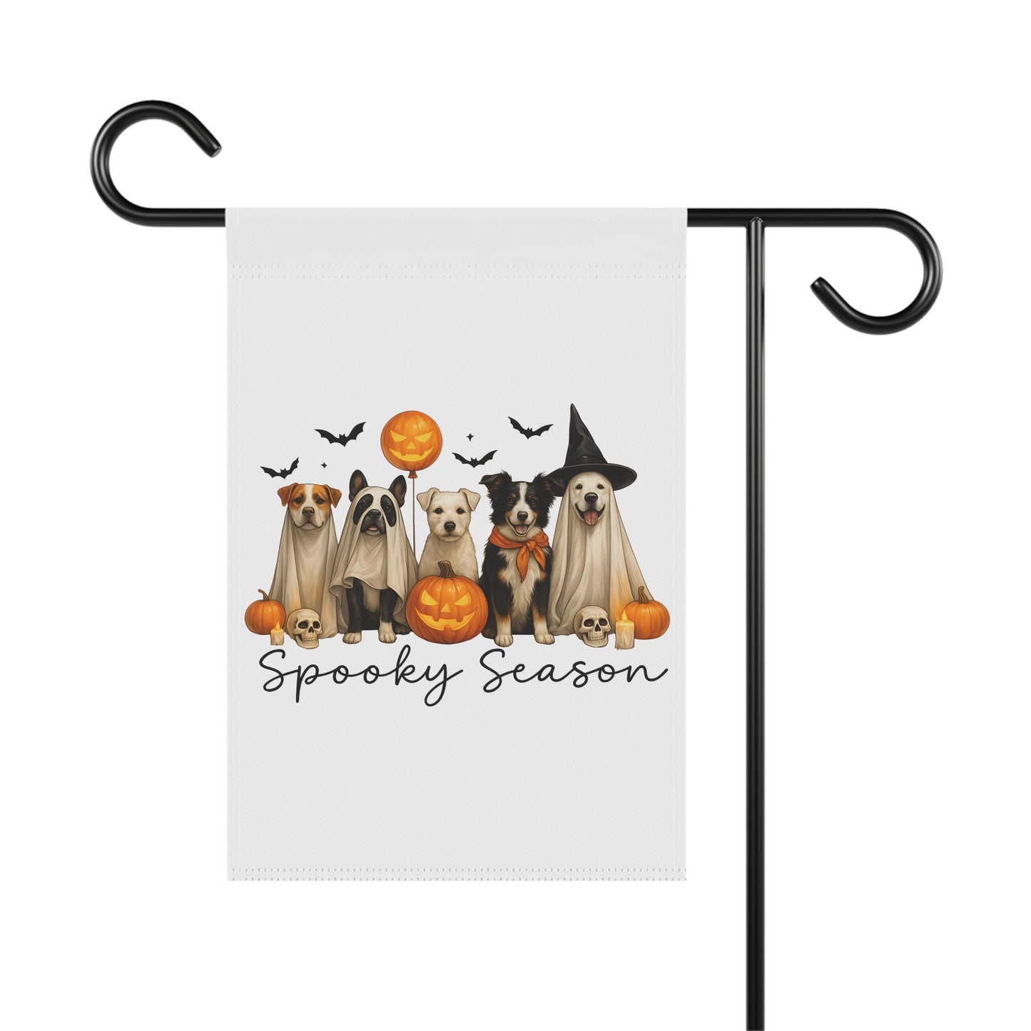 Halloween Dog Banner, Spooky Garden Flag, Fall Decor, Pet Lover Gift, Outdoor Halloween Decoration, Seasonal Home Accents