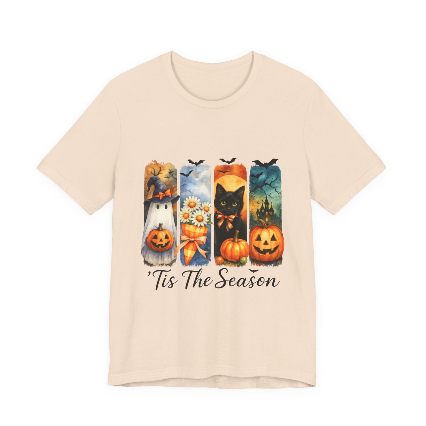 Fall-Themed Unisex Tee, Halloween Shirt, Pumpkin Graphic Tee, Seasonal T-Shirt, Casual Autumn Wear, Comfortable Everyday Top