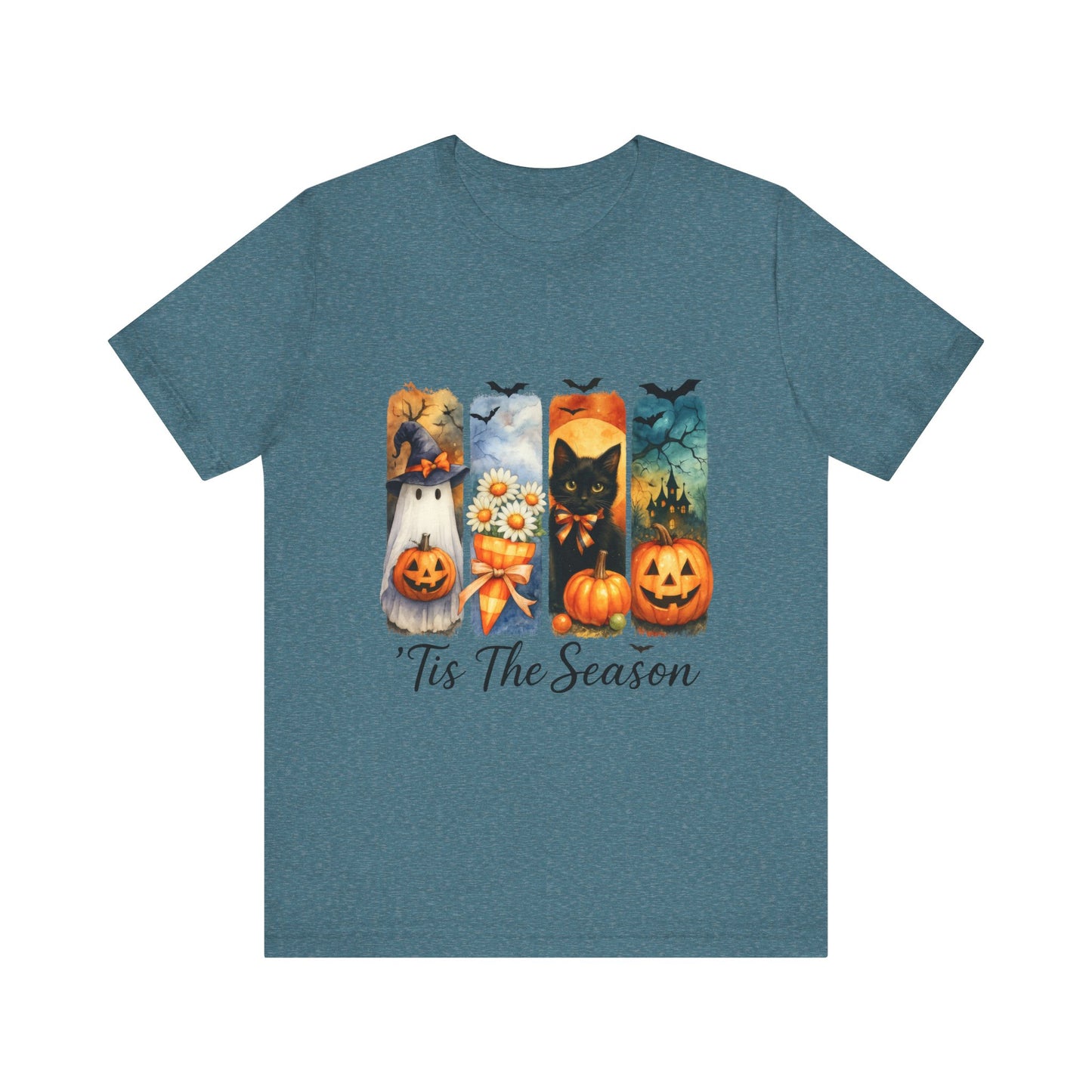 Fall-Themed Unisex Tee, Halloween Shirt, Pumpkin Graphic Tee, Seasonal T-Shirt, Casual Autumn Wear, Comfortable Everyday Top