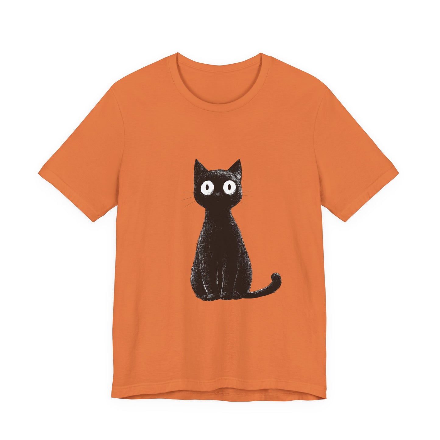Cute Cat Graphic Tee for Cat Lovers, Unisex Jersey Short Sleeve T-Shirt, Pet Lover Gift, Casual Outing, Birthday Present, Spooky Style