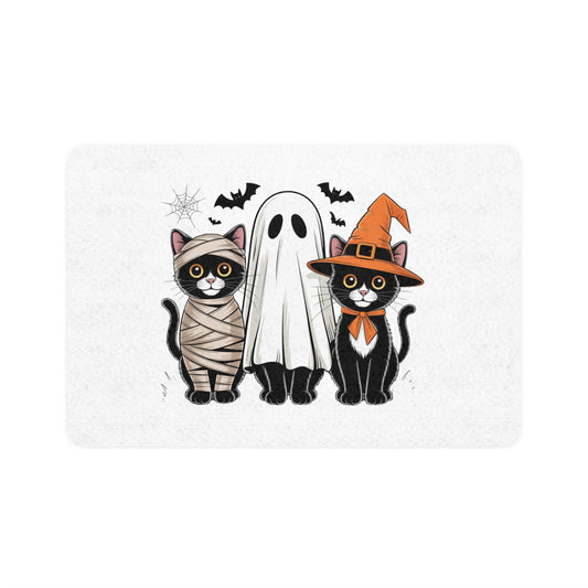 Halloween Cat Pet Food Mat, Cute Halloween Decor for Pets, Cat Feeding Mat, Holiday Gift for Cat Lovers, Non-Slip Pet Mat