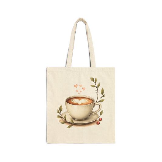 Coffee Lover's Cotton Canvas Tote Bag