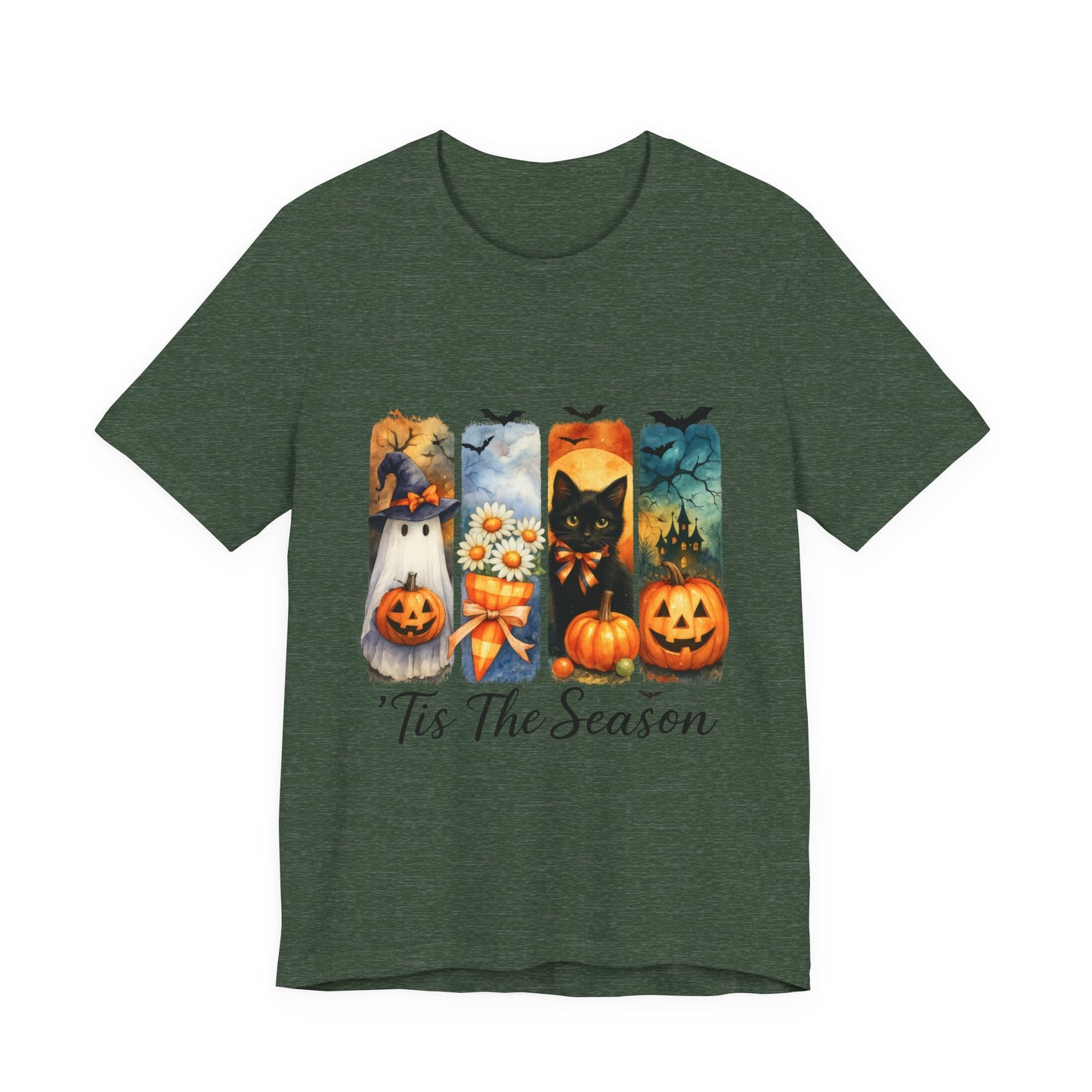 Fall-Themed Unisex Tee, Halloween Shirt, Pumpkin Graphic Tee, Seasonal T-Shirt, Casual Autumn Wear, Comfortable Everyday Top