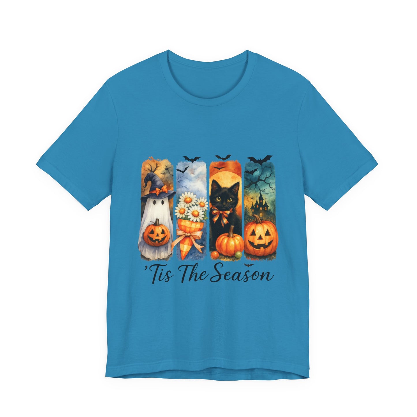 Fall-Themed Unisex Tee, Halloween Shirt, Pumpkin Graphic Tee, Seasonal T-Shirt, Casual Autumn Wear, Comfortable Everyday Top