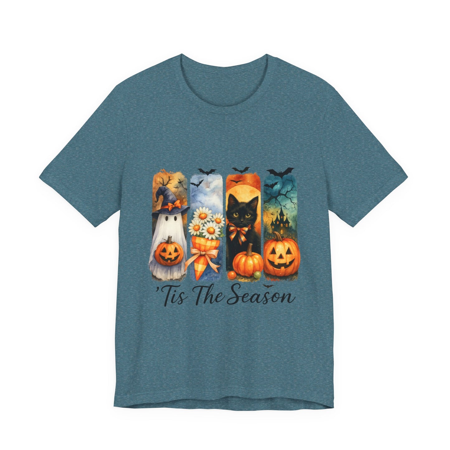 Fall-Themed Unisex Tee, Halloween Shirt, Pumpkin Graphic Tee, Seasonal T-Shirt, Casual Autumn Wear, Comfortable Everyday Top