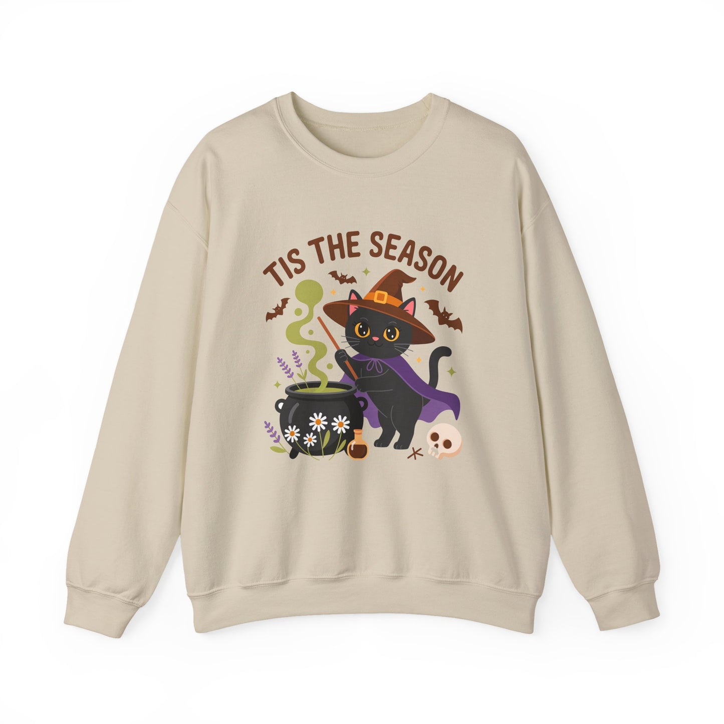 Halloween Cat Crewneck Sweatshirt - 'Tis the Season
